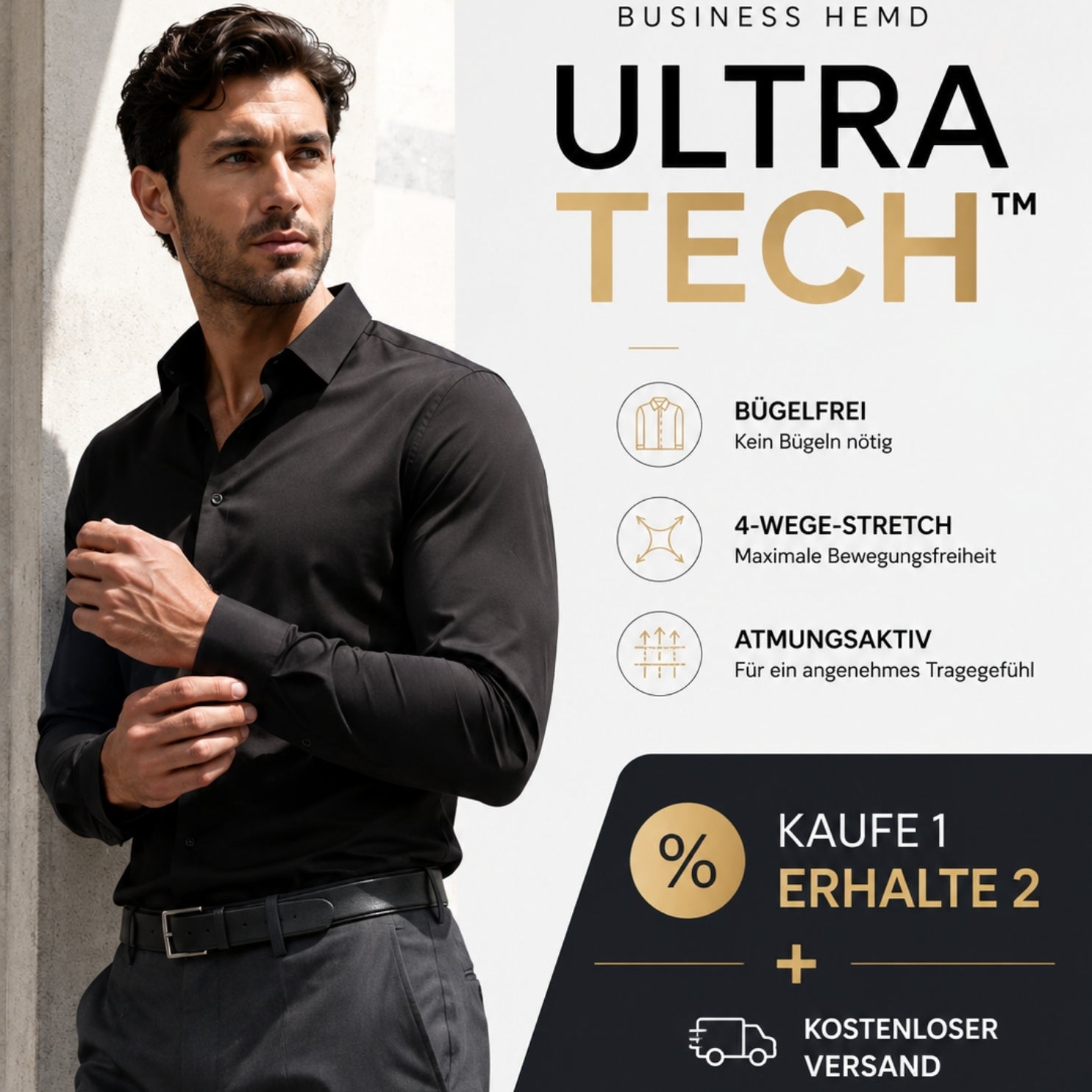 Ultra-Tech Businesshemd [1 KAUFEN & 2 ERHALTEN]